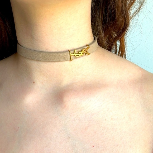 SAINT LAURENT leather choker AUTHENTIC 100% ✨ - Picture 2 of 16